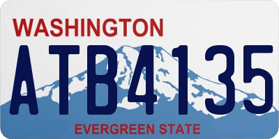 WA license plate ATB4135