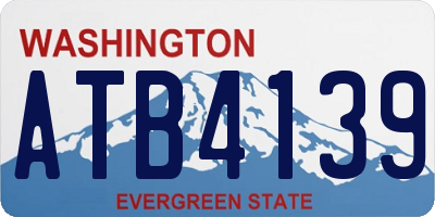 WA license plate ATB4139
