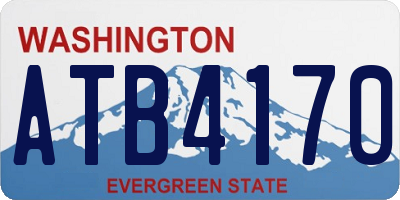 WA license plate ATB4170