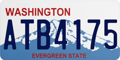 WA license plate ATB4175