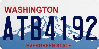 WA license plate ATB4192