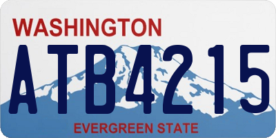 WA license plate ATB4215