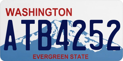 WA license plate ATB4252