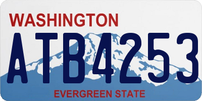 WA license plate ATB4253