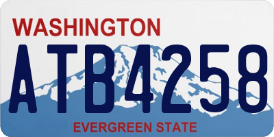 WA license plate ATB4258