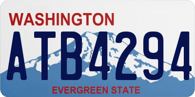 WA license plate ATB4294