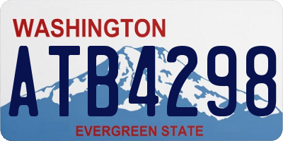 WA license plate ATB4298