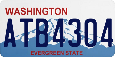 WA license plate ATB4304