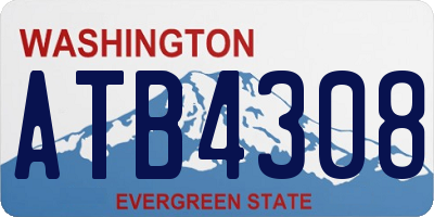 WA license plate ATB4308