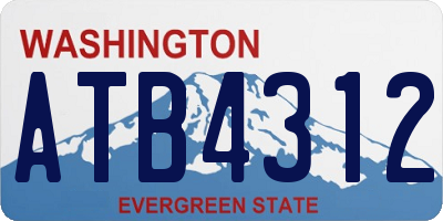 WA license plate ATB4312