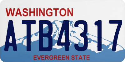 WA license plate ATB4317