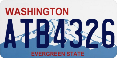 WA license plate ATB4326