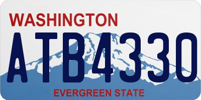 WA license plate ATB4330