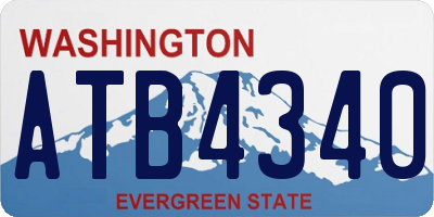 WA license plate ATB4340