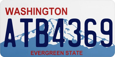 WA license plate ATB4369