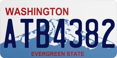WA license plate ATB4382