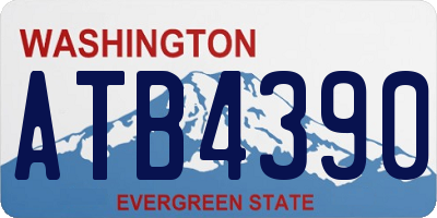 WA license plate ATB4390