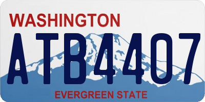 WA license plate ATB4407