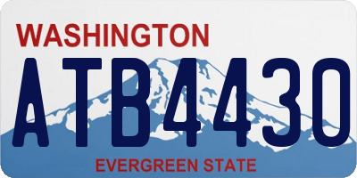 WA license plate ATB4430