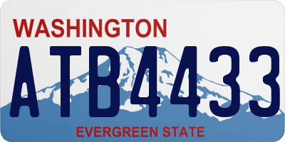 WA license plate ATB4433