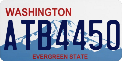 WA license plate ATB4450