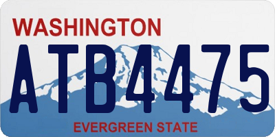 WA license plate ATB4475