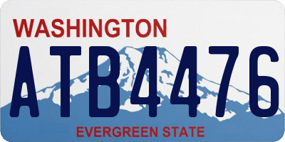 WA license plate ATB4476