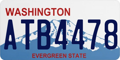 WA license plate ATB4478