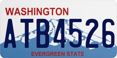 WA license plate ATB4526