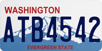 WA license plate ATB4542