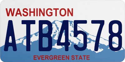 WA license plate ATB4578