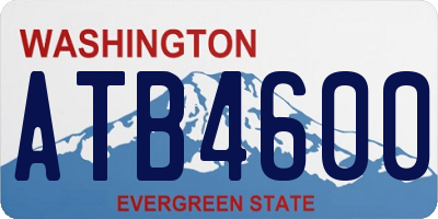 WA license plate ATB4600