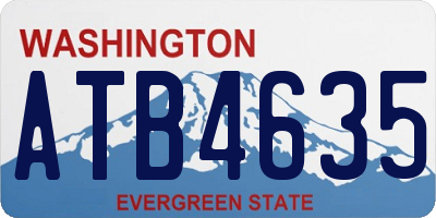 WA license plate ATB4635