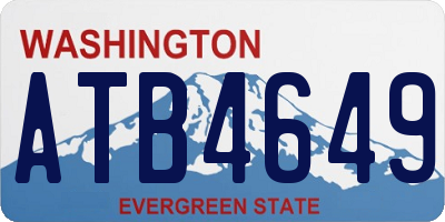 WA license plate ATB4649
