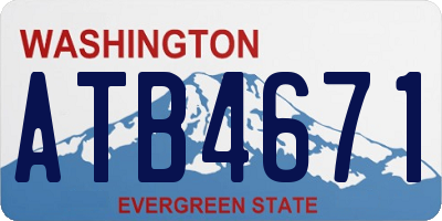 WA license plate ATB4671