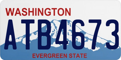 WA license plate ATB4673