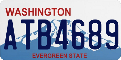 WA license plate ATB4689