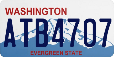 WA license plate ATB4707