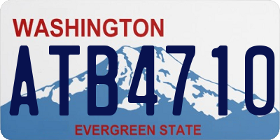 WA license plate ATB4710