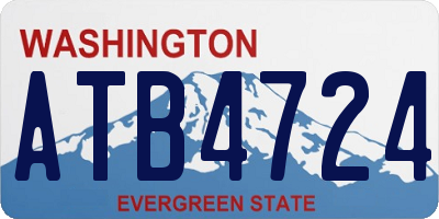 WA license plate ATB4724