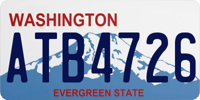 WA license plate ATB4726