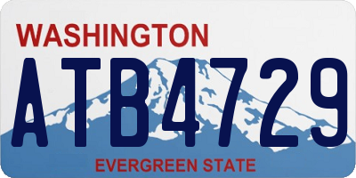 WA license plate ATB4729