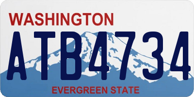 WA license plate ATB4734