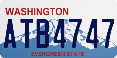 WA license plate ATB4747