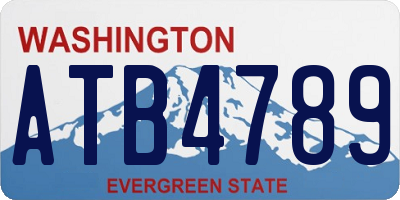 WA license plate ATB4789