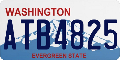 WA license plate ATB4825