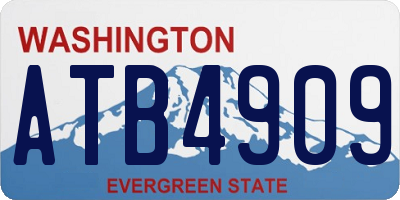 WA license plate ATB4909