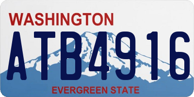WA license plate ATB4916