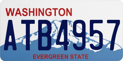 WA license plate ATB4957