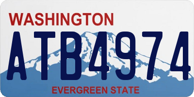 WA license plate ATB4974